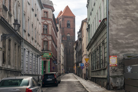 BRZEG, POLAND - March 17, 2019: Brzeg Historical City Center Near the Market Square. Editorial Image...