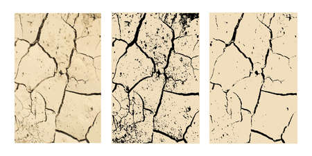 Vector Wall Cracks Isolated Vector Illustration. Fracture Surface Effect or Broken Collapse Illustrationのイラスト素材
