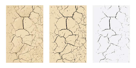 Vector Wall Cracks Isolated Vector Illustration. Fracture Surface Effect or Broken Collapse Illustrationのイラスト素材