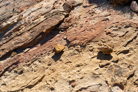 Red rocks texture background. Middle east mountains natural orange brown pattern, ancient desert...