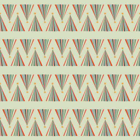 Hand drawn Christmas tree seamless pattern, sketch New Year tree print, doodle repetitive Xmas fir background, scribble winter forest wallpaper, noel fabric, Christmas tree wrapping seamless designのイラスト素材