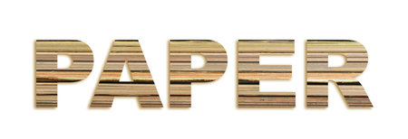 Paper Word Isolated. Book Sheet Letters, Paper Conceptの写真素材