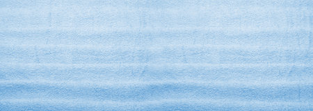 Blue Terry Bath Towel Texture Background, Cotton Wiper Pattern, Blank Terry Bath Towel Mockup with Copy Spaceの写真素材