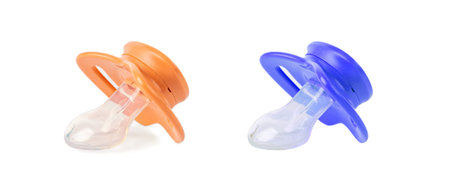 Pacifier Isolated, Orthodontic Baby Dummy, Rubber Pastel Kid Soother, New Healthy Silicone...