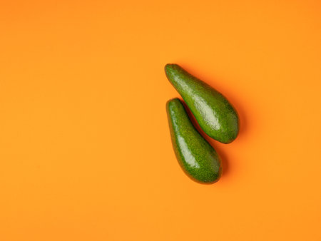 Avocado Isolated, Whole Avokado Set, Two Green Avocados Pile, Fresh Alligator Pear, Guacamole...