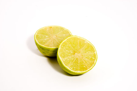 Two halves of a limeの写真素材