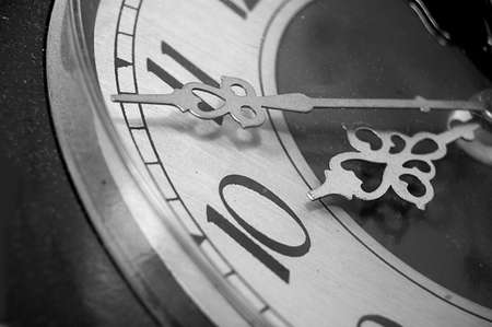 hands of time, black and white photoの写真素材