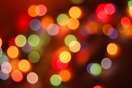colorful abstract holiday lightsの写真素材