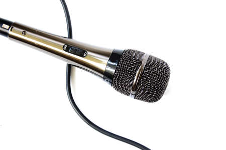 Microphone isolated on the white backgroundの写真素材