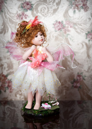 Beautiful china doll in the interior.の写真素材