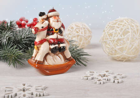 Christmas card with Santa Claus.の写真素材