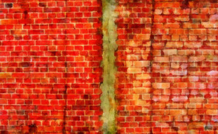 Watercolor brick wall backgroundの写真素材