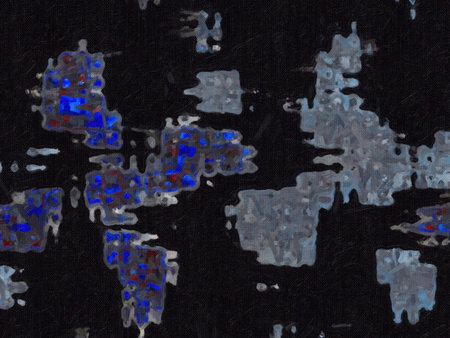 Abstract digital colored futuristic backgroundの写真素材