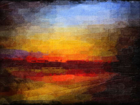 This image was created as digital imitation of oil painting on textured paperの写真素材