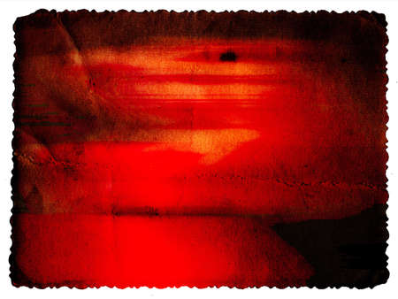 Pastel colored vintage textured card with carved edge isolated on whiteの写真素材