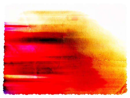 Pastel colored vintage textured card with carved edge isolated on whiteの写真素材