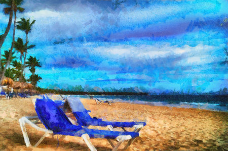 This image was created as digital imitation of watercolor paintingの写真素材