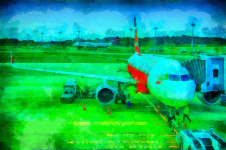 This image was created as digital imitation of painting on textured canvasの写真素材