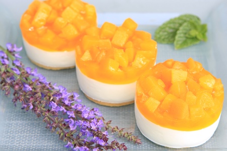 peach yogurt cakeの写真素材