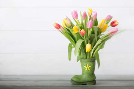 Vase of tulipsの写真素材