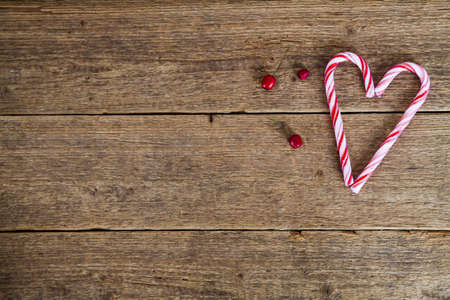 background with hearts and berriesの写真素材