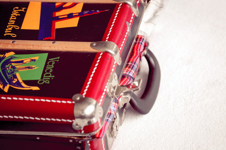 Old suitcase for travel