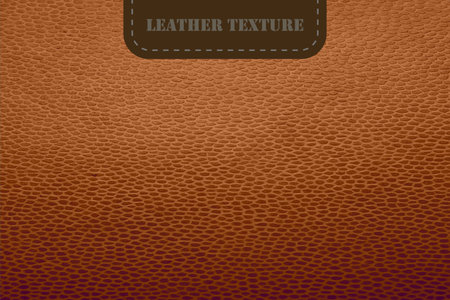 Vector brown leather texture with label Realistic natural animal skin texture backgroundのイラスト素材