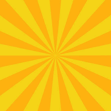 Abstract yellow background vector. Modern pop art banner with sun raysのイラスト素材