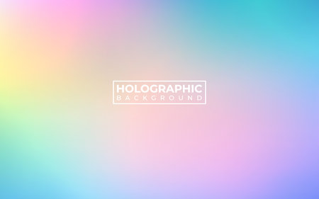 Colorful holographic gradient vector abstract background. Summer or spring soft blurred backdrop