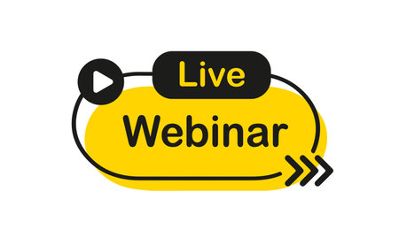 Live Webinar Button, icon, emblem. live stream label. vector illustrationのイラスト素材