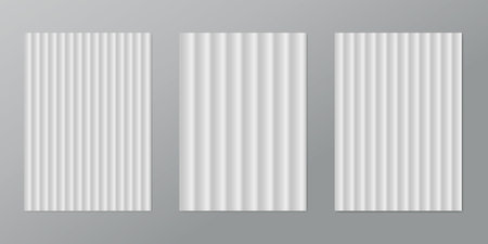 White abstract texture vector background. Paper, fabric or cardboard texture with stripes. Vector abstract white geometric pattern EPS10のイラスト素材