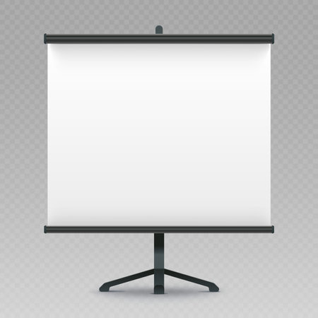 Blackboard with paper for lecture, presentation, planning, analysis or graphs. Realistic poster panel. Vector illustrationのイラスト素材