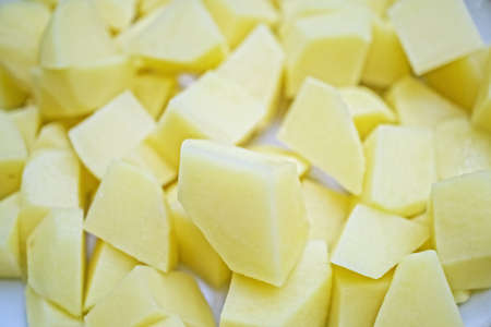 raw potatoesの写真素材