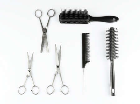 Collection of tools for hairstylistsの写真素材