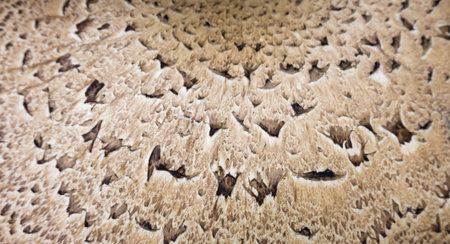 Texture of cap of mushroom