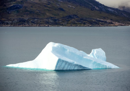 A moving ice floe in the Prince Christian Sund, Greenland