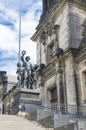 Staircase in Dresden with sculptureのeditorial素材
