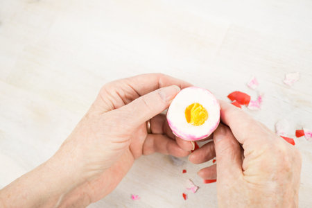 Peeling a Easter egg