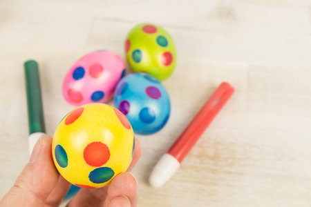 Painting Easter eggs