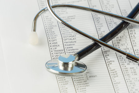 Stethoscope and lab report