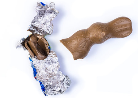 Chocolate easter bunnyの写真素材