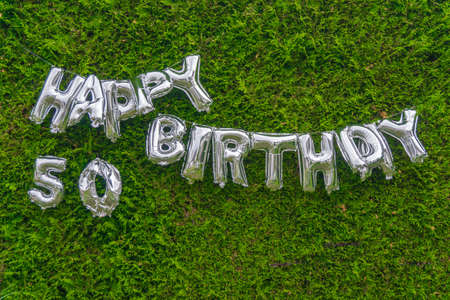 Happy Birthday 50 lettersの写真素材