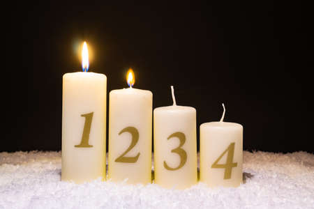 Advent, burning candlesの写真素材