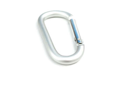 A snap hook isolated on whiteの写真素材