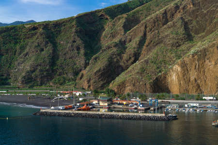 In the port of Santa Cruz de la Palma, December 20, 2019の写真素材
