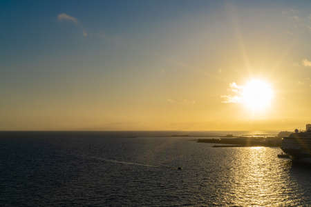 Sunset at Lanzarote, Spainの写真素材
