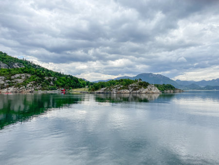 The beautiful Norwegian fjords near Stavangerの写真素材