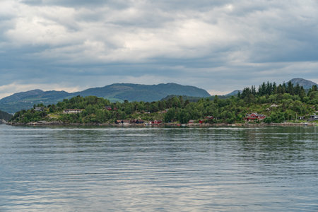 The beautiful Norwegian fjords near Stavangerの写真素材