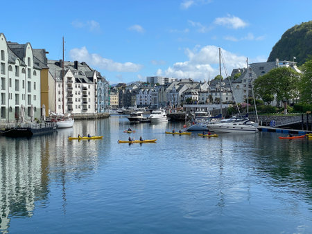 Impressions of Alesund in Norway, June 5th 2022のeditorial素材