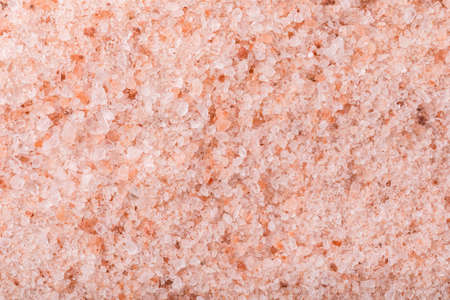 Himalayan pink salt, fine salt, top view, close upの写真素材